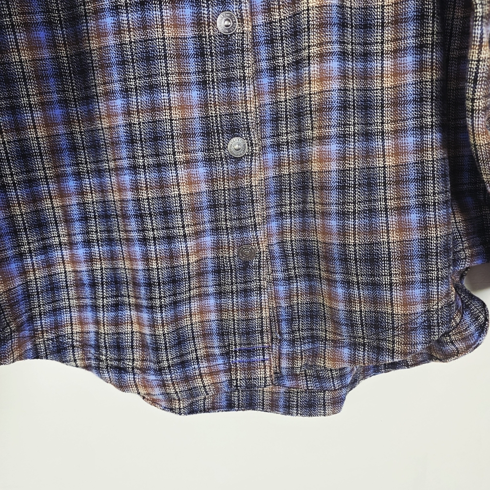 Free People Ashley Plaid Oversized Shirt Size Medium - Picture 5 of 10